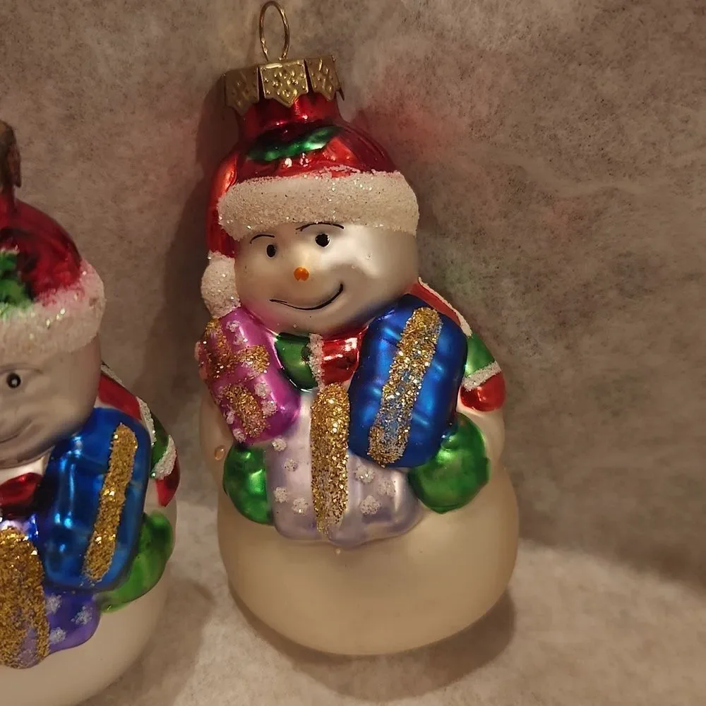 Snowman Christmas Ornaments Set of 4